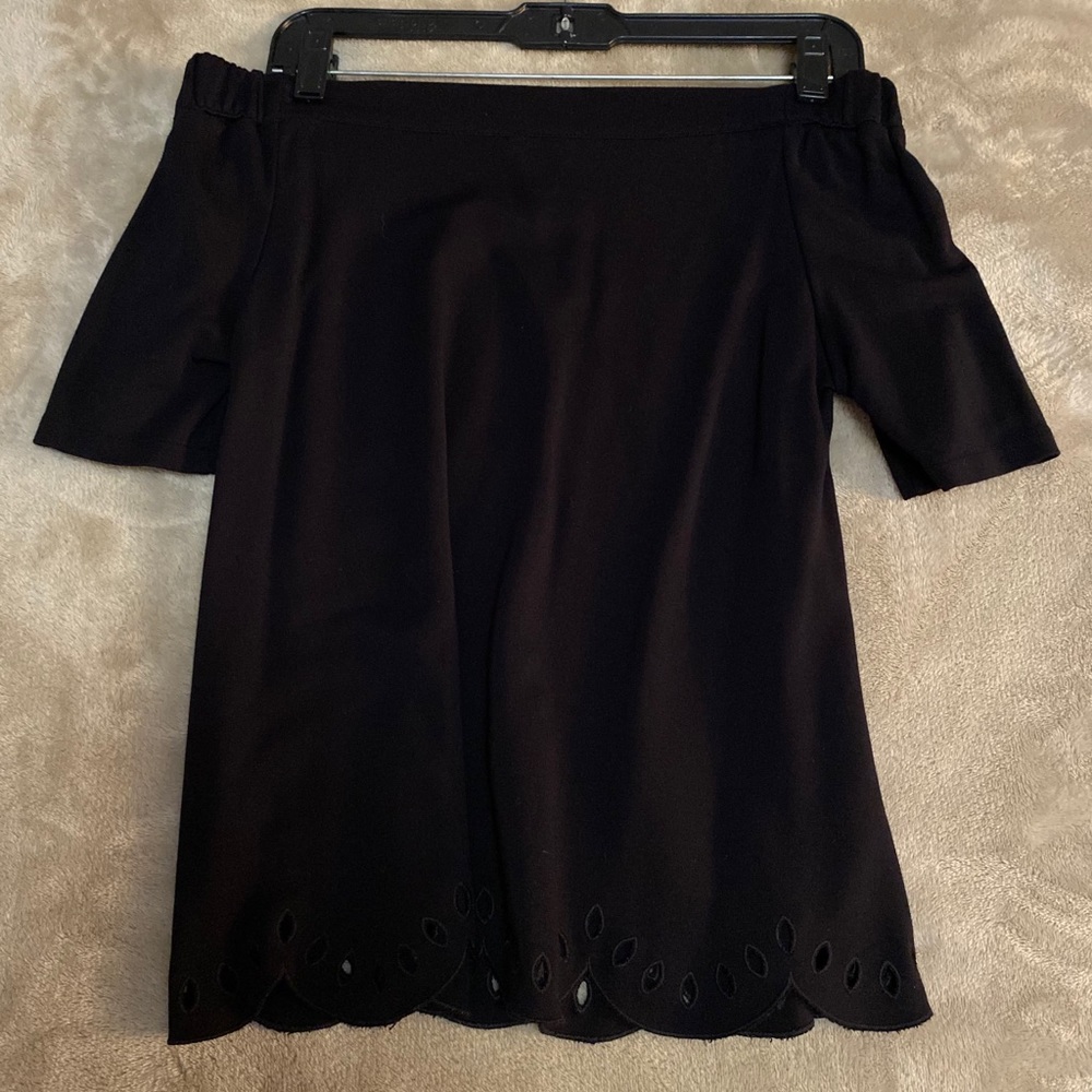 Off the shoulder black top